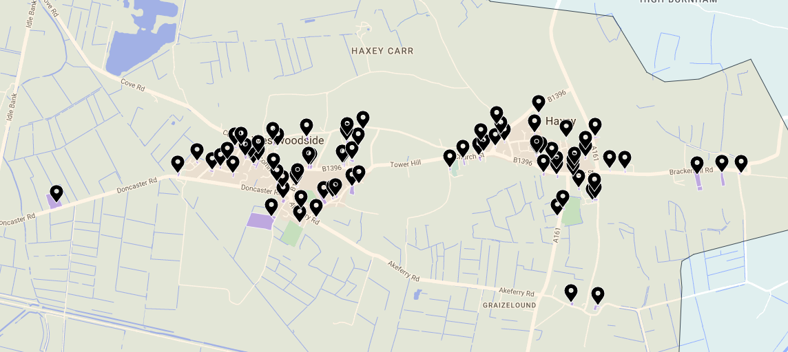 Haxey and Westwoodside Sales Map